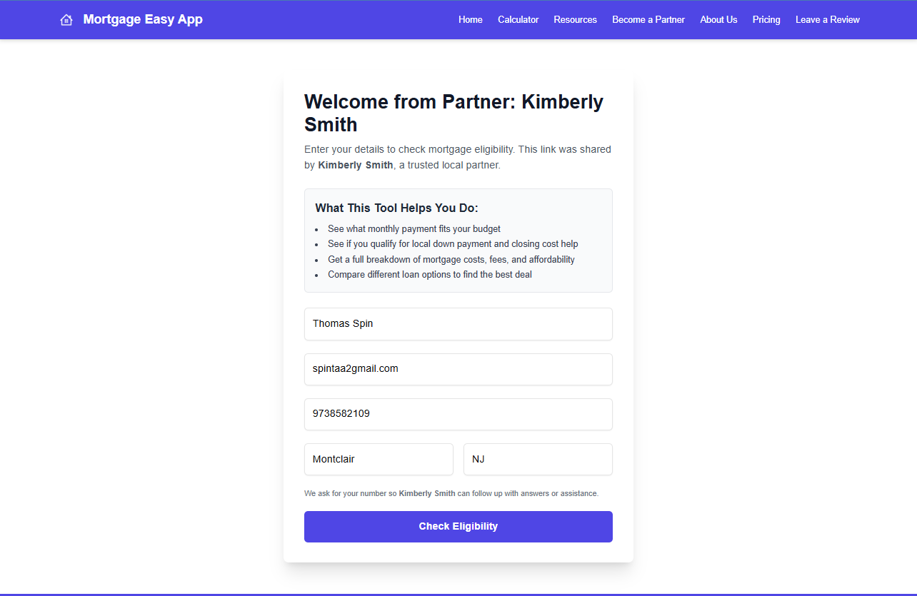 Lead form submission
